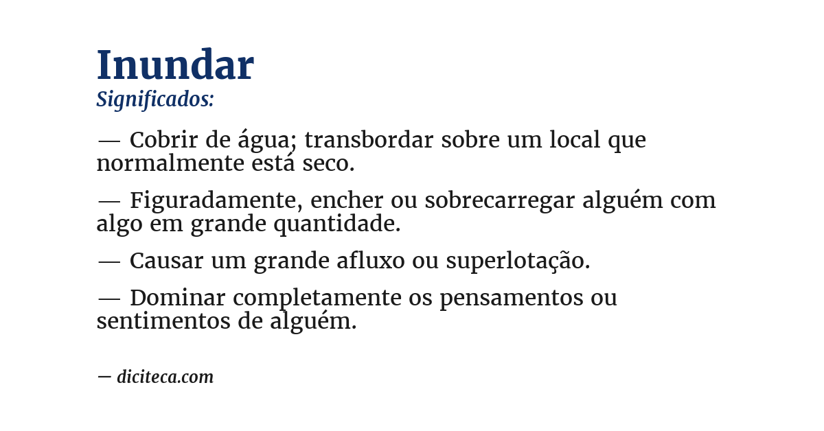 Significado de inundar