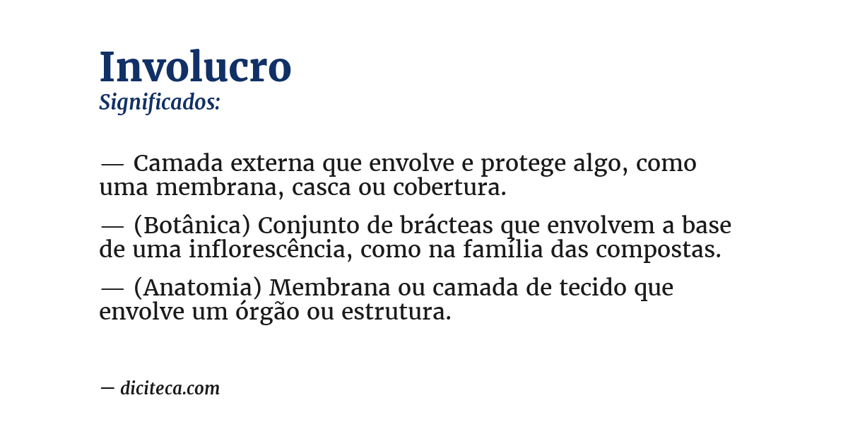 Significado de involucro