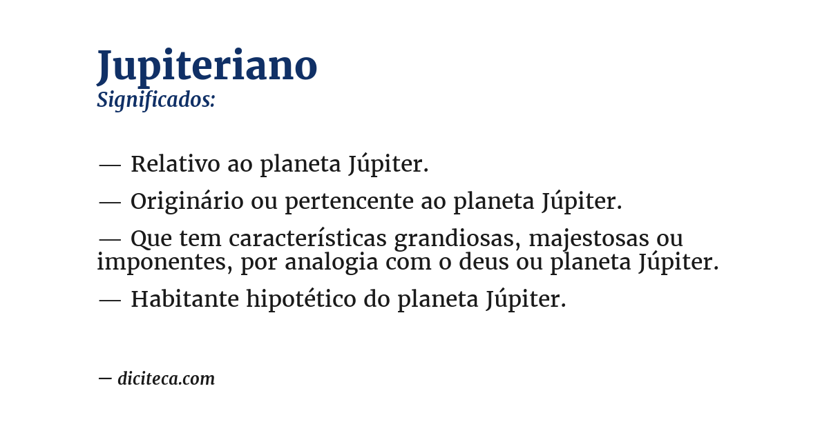 Significado de jupiteriano