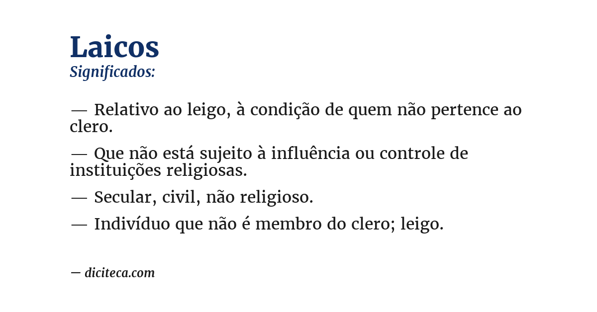 Significado de laicos