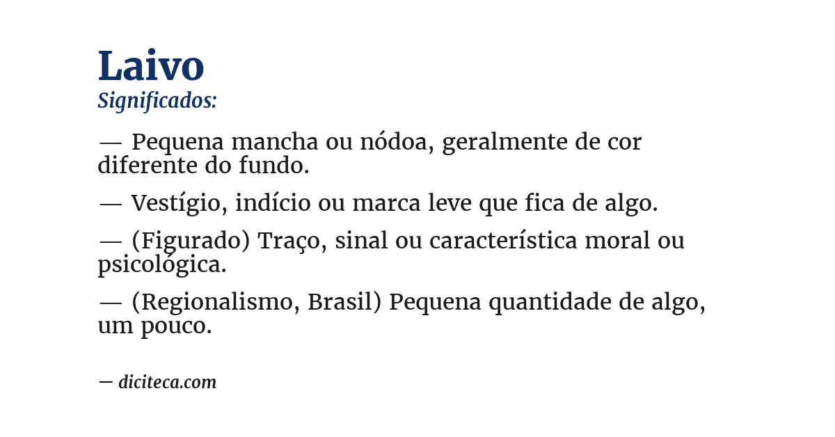 Significado de laivo