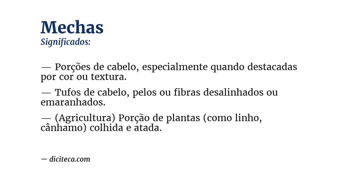Significado de mechas