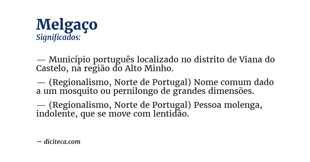 Significado de melgaço