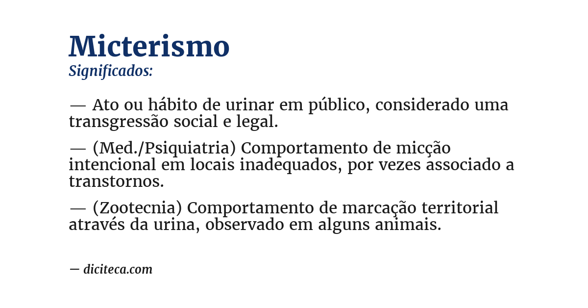 Significado de micterismo