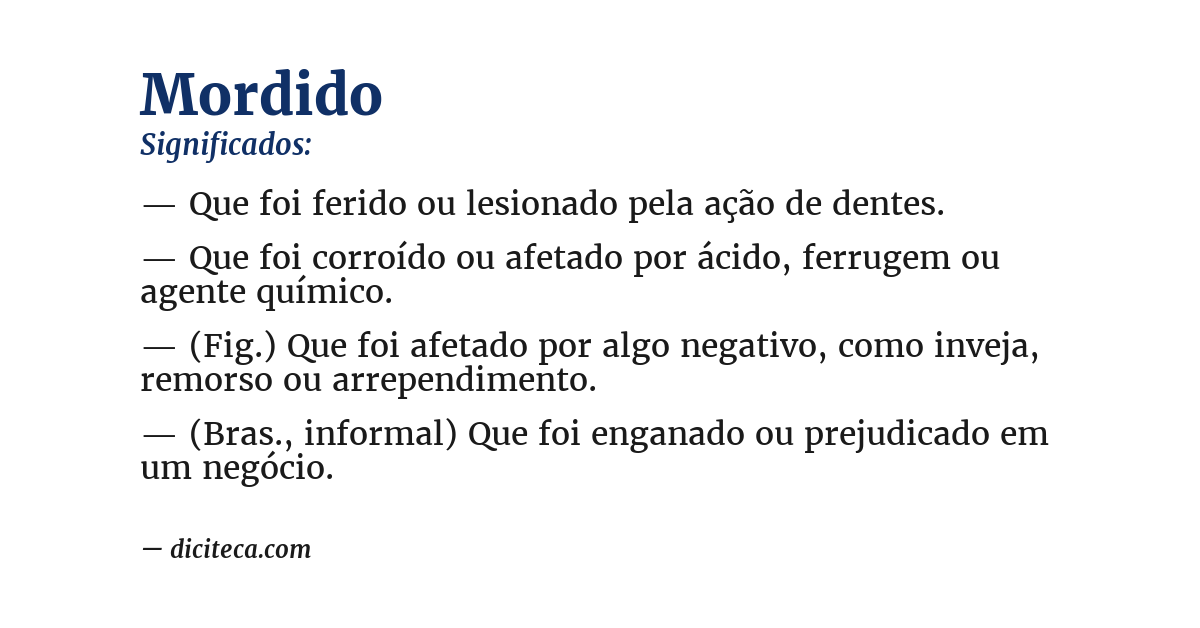 Significado de mordido