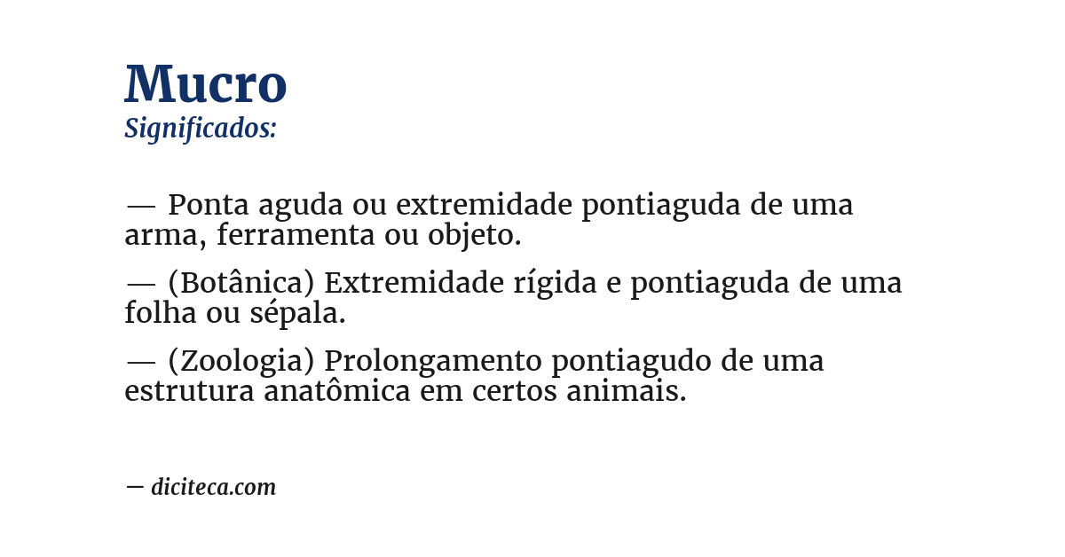 Significado de mucro