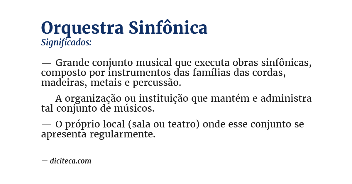 Significado de orquestra sinfônica