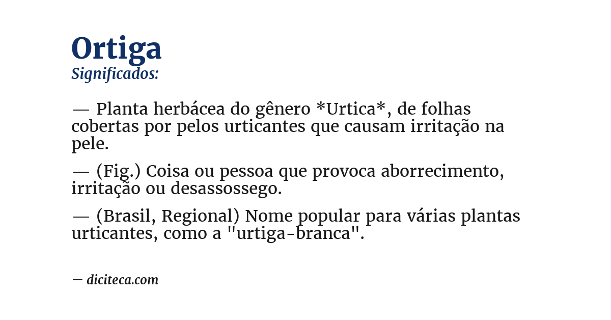 Significado de ortiga