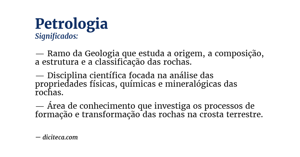 Significado de petrologia