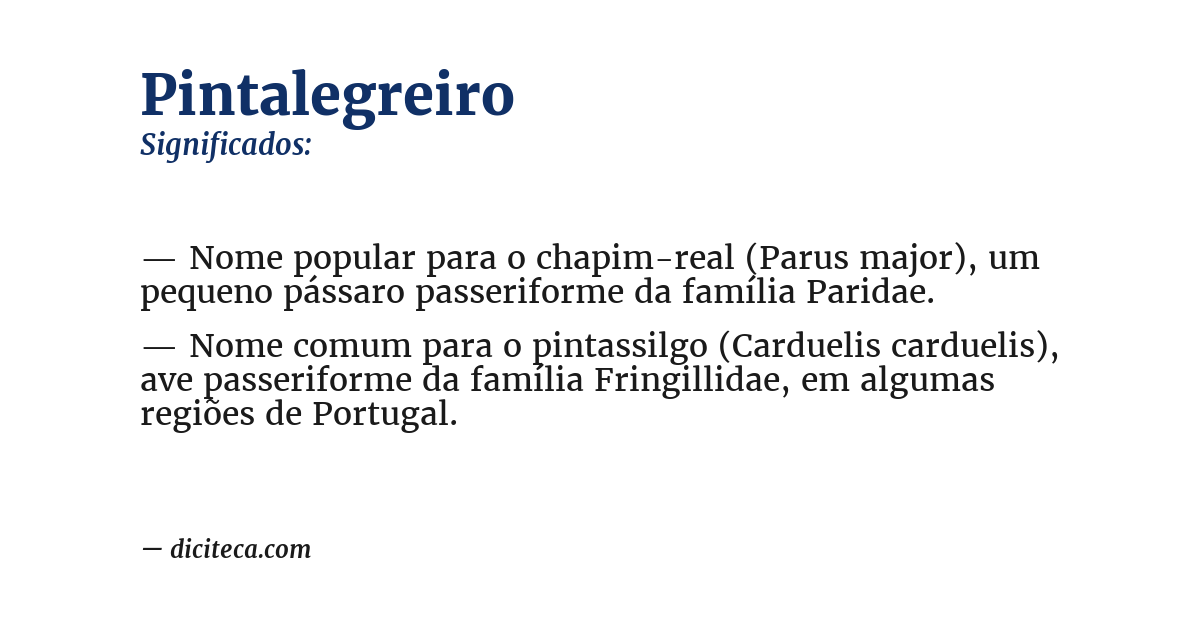 Significado de pintalegreiro