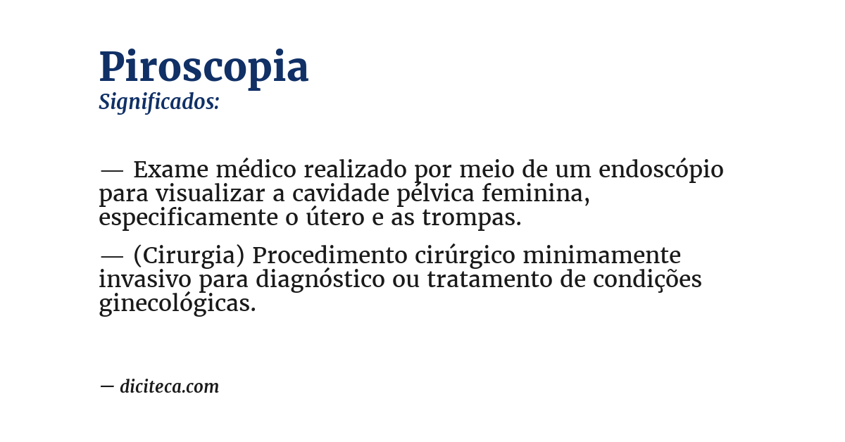 Significado de piroscopia