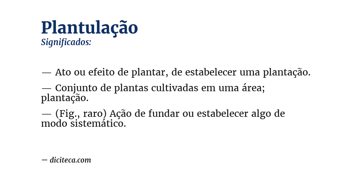 Significado de plantulação