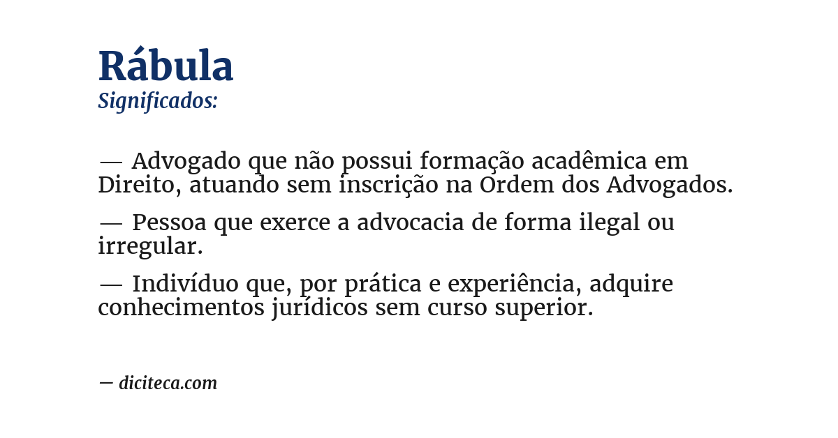 Significado de rábula