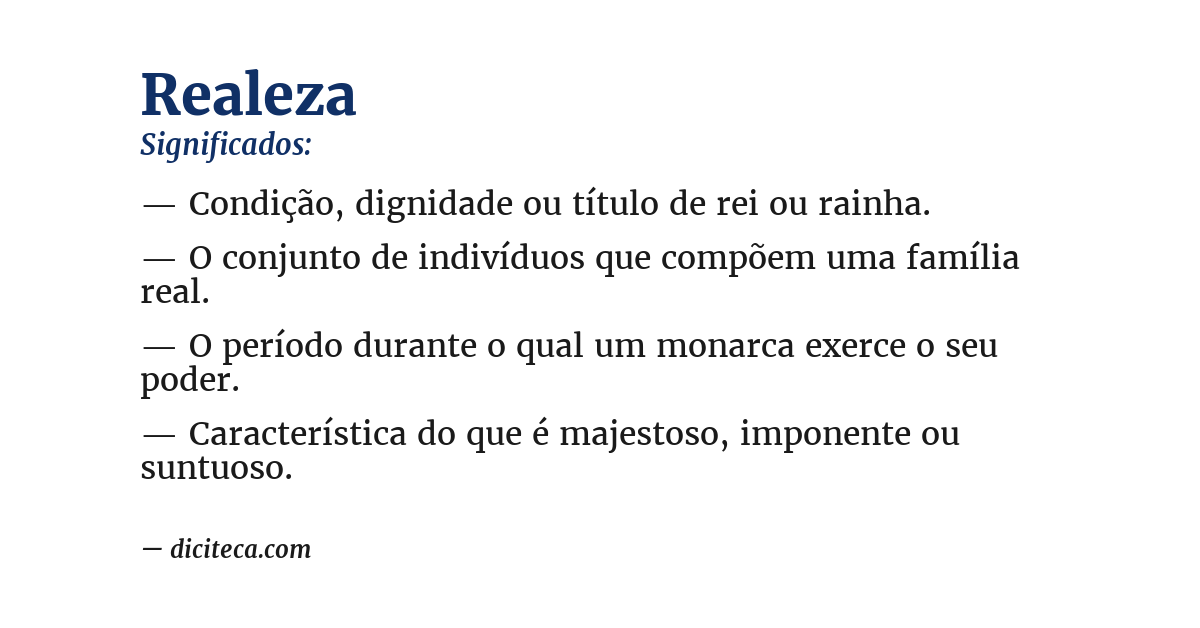 Significado de realeza