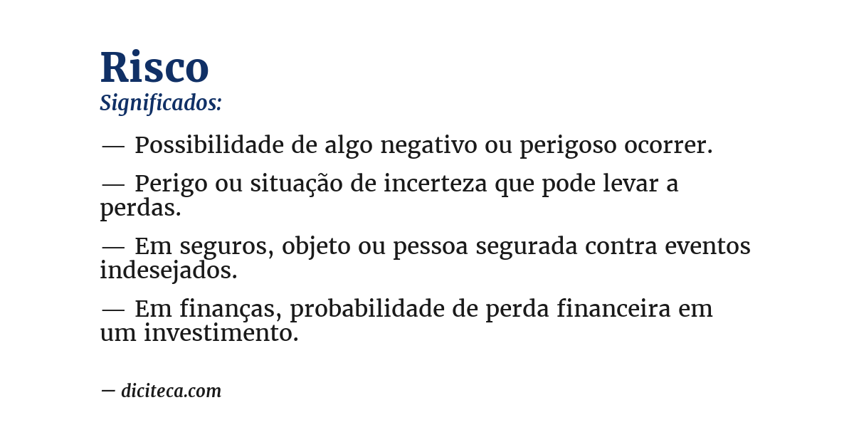 Significado de risco