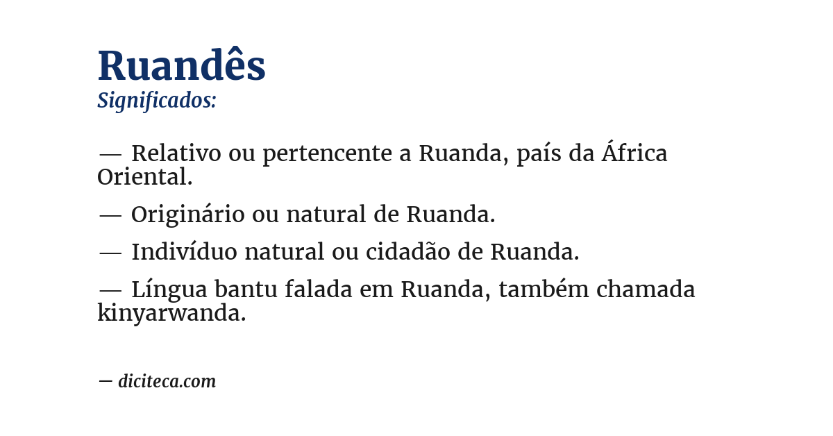 Significado de ruandês