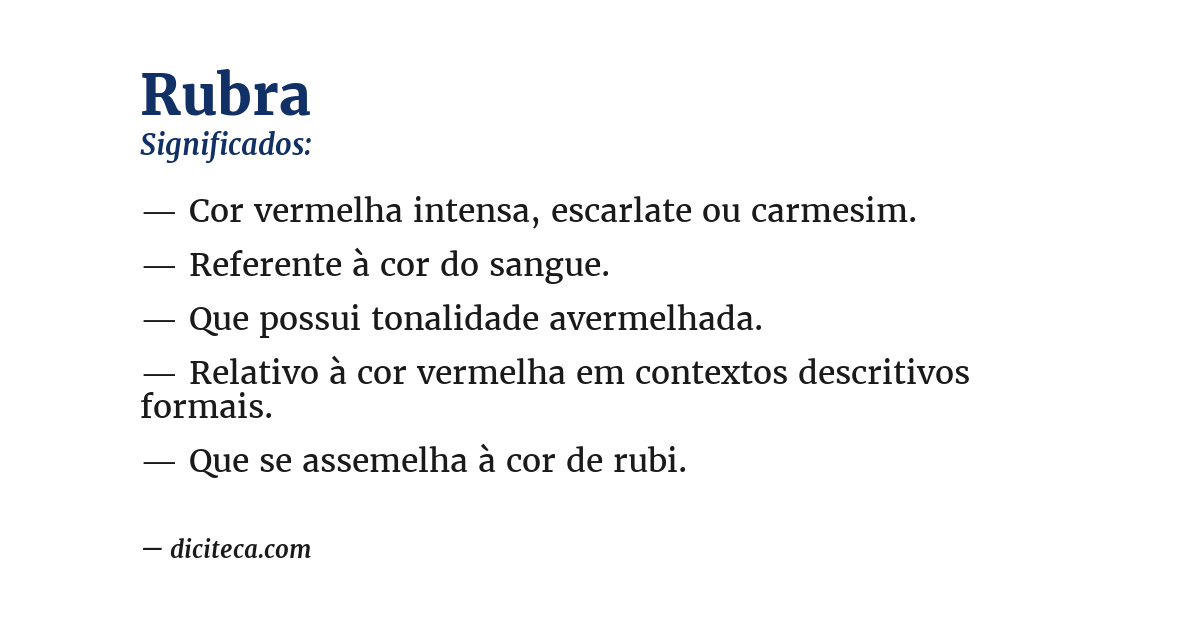 Significado de rubra