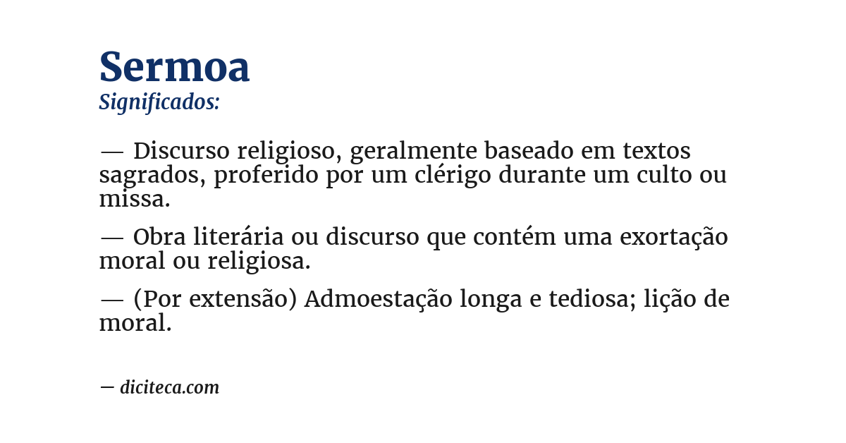 Significado de sermoa