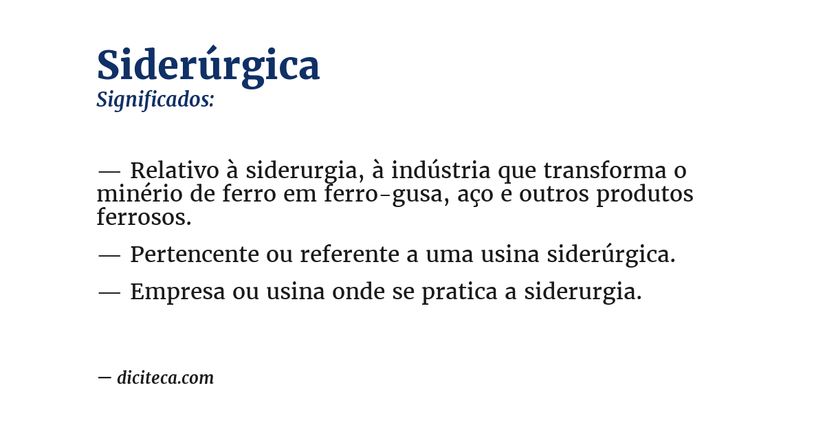 Significado de siderúrgica