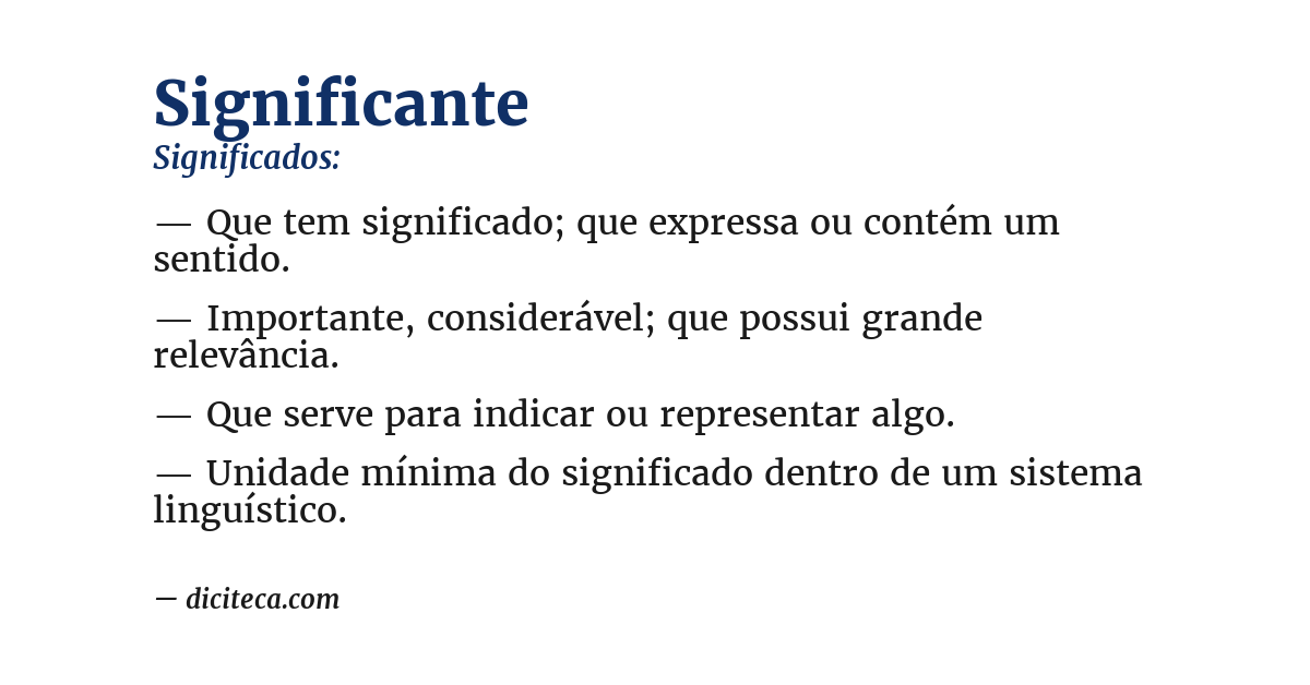 Significado de significante