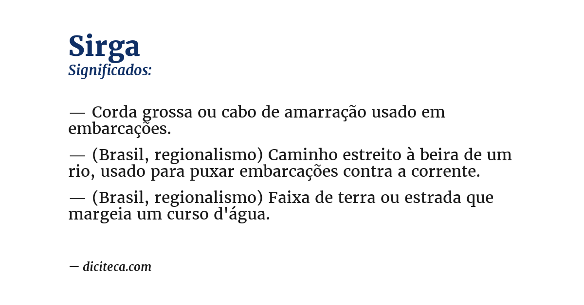 Significado de sirga