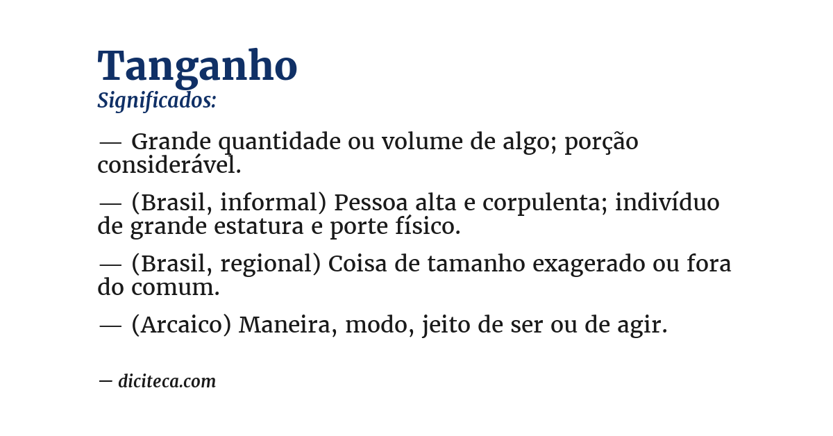 Significado de tanganho