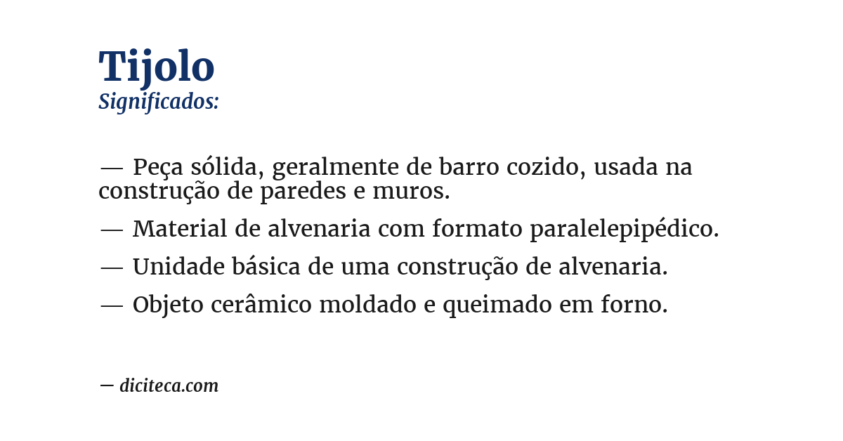 Significado de tijolo