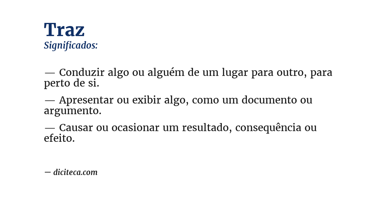 Significado de traz