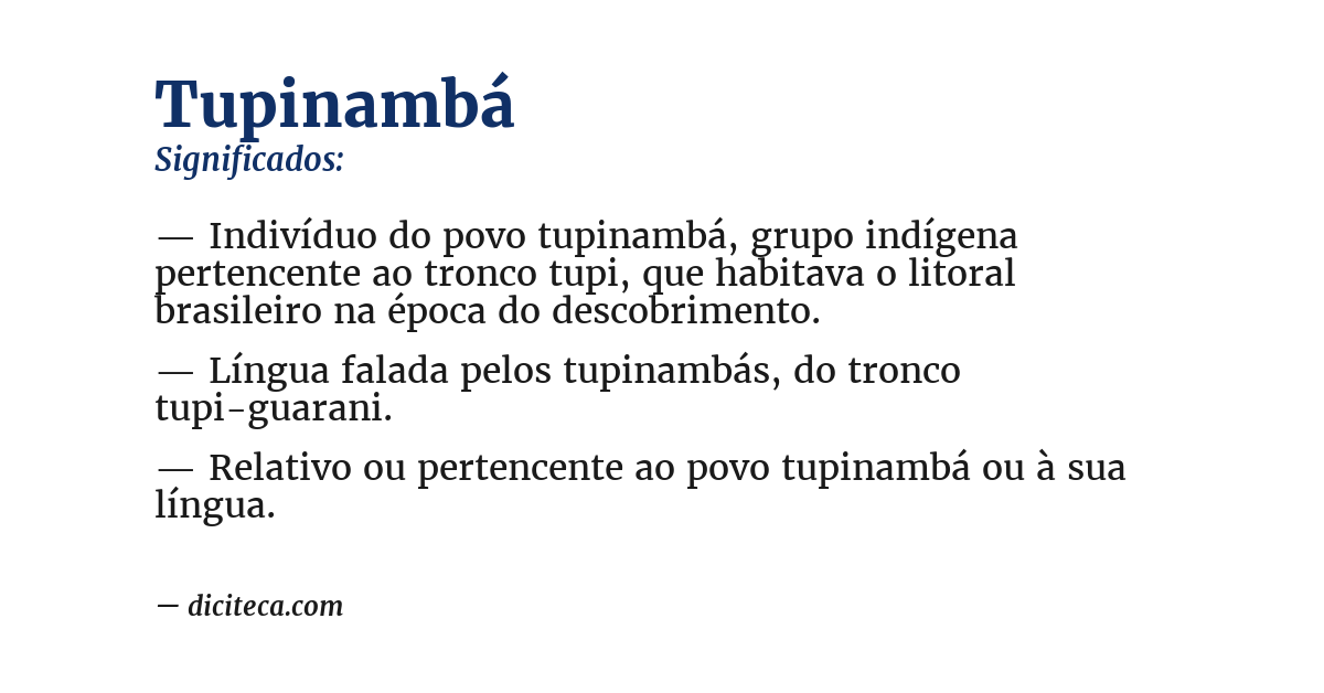 Significado de tupinambá