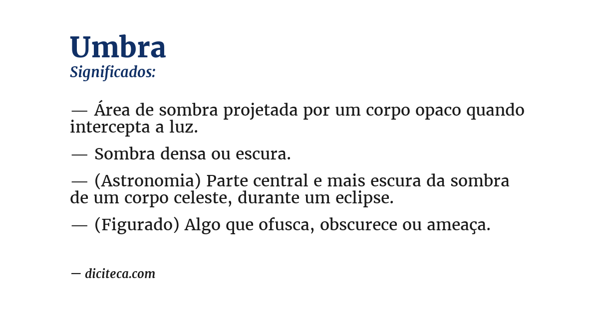 Significado de umbra