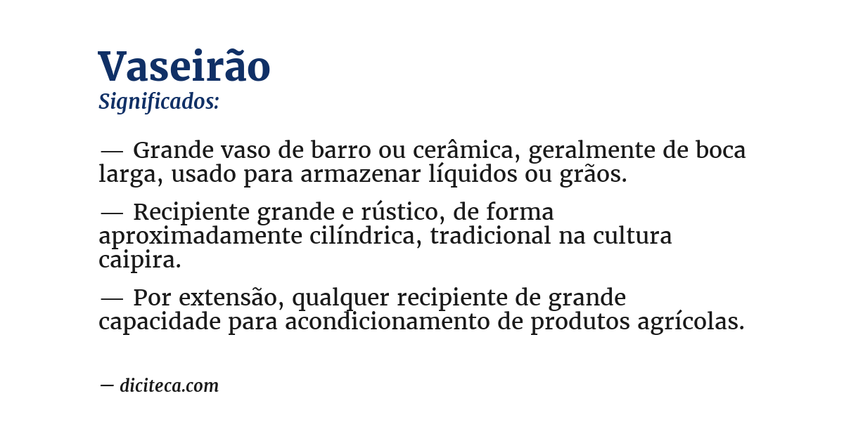 Significado de vaseirão