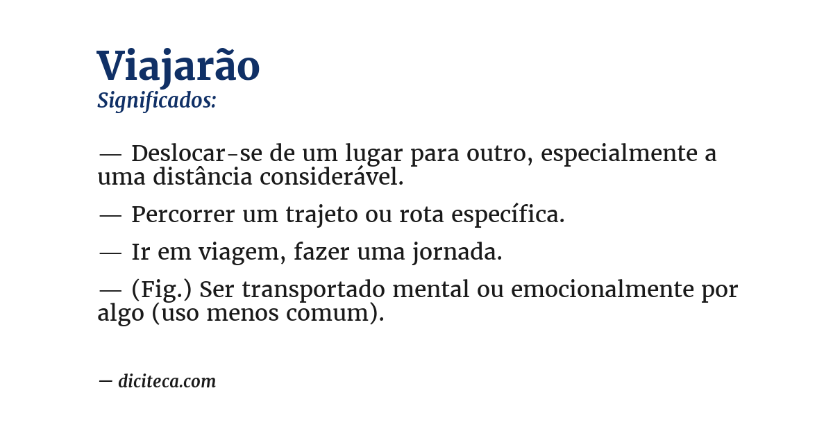 Significado de viajarão