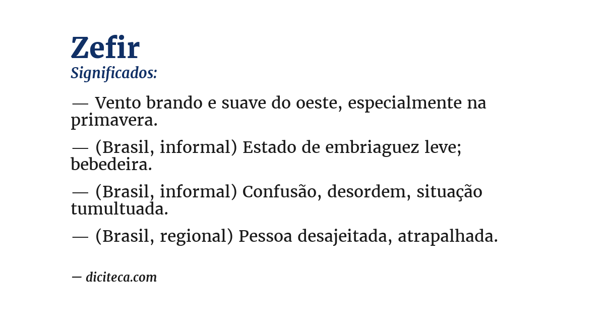 Significado de zefir