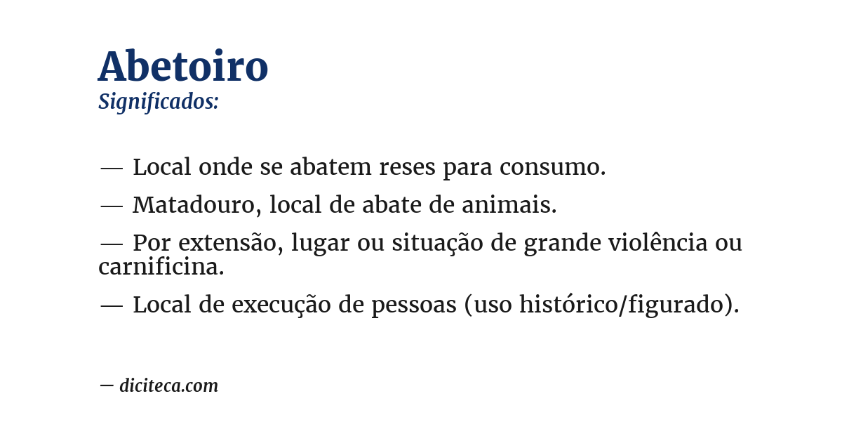 Significado de abetoiro