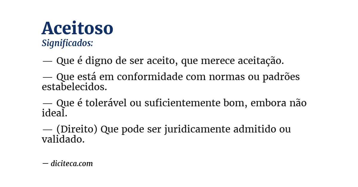 Significado de aceitoso