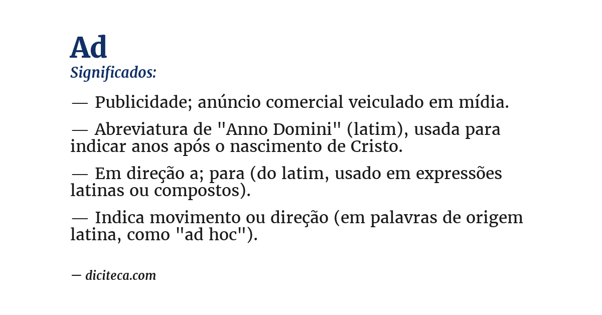 Significado de ad