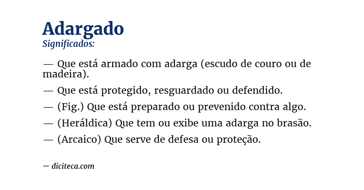 Significado de adargado