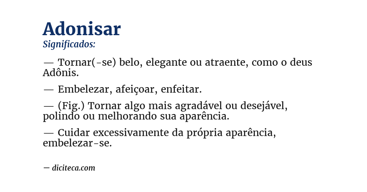 Significado de adonisar