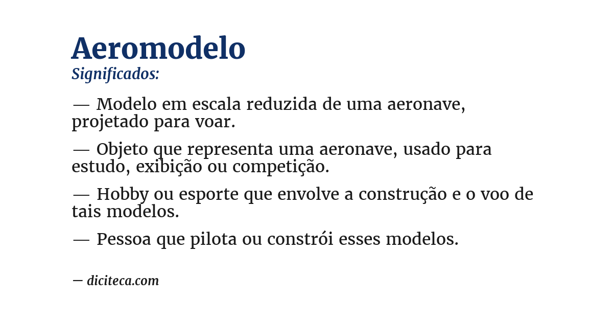 Significado de aeromodelo