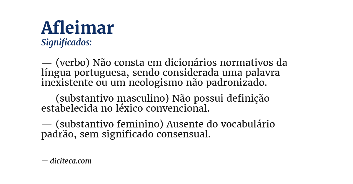 Significado de afleimar
