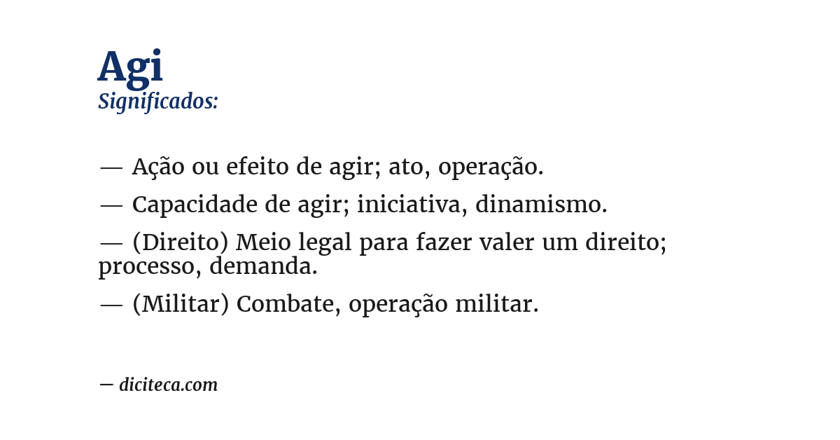 Significado de agi