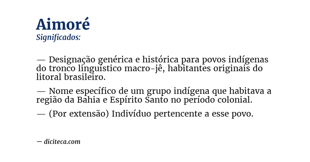 Significado de aimoré