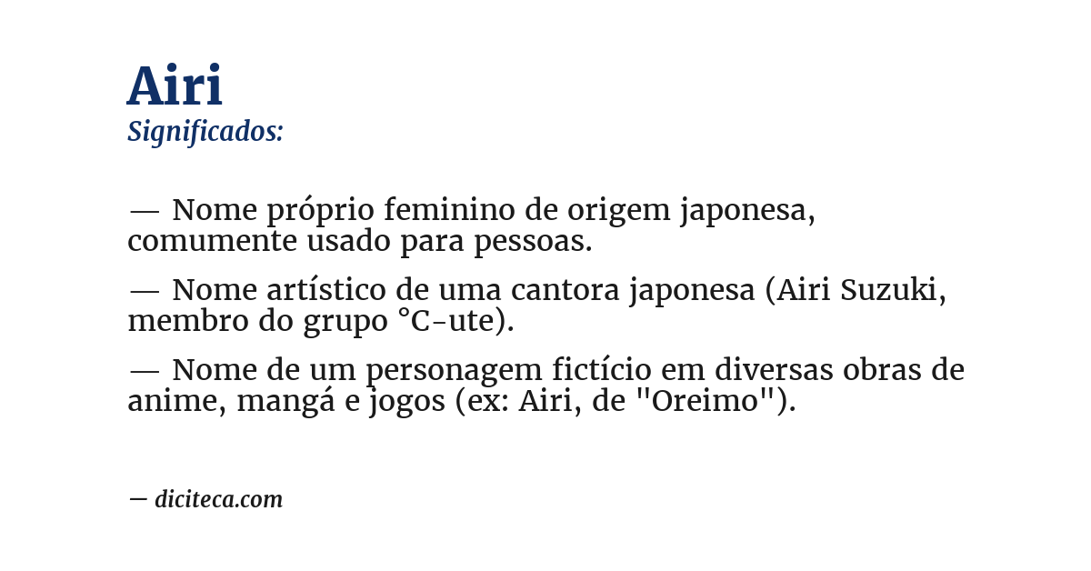 Significado de airi