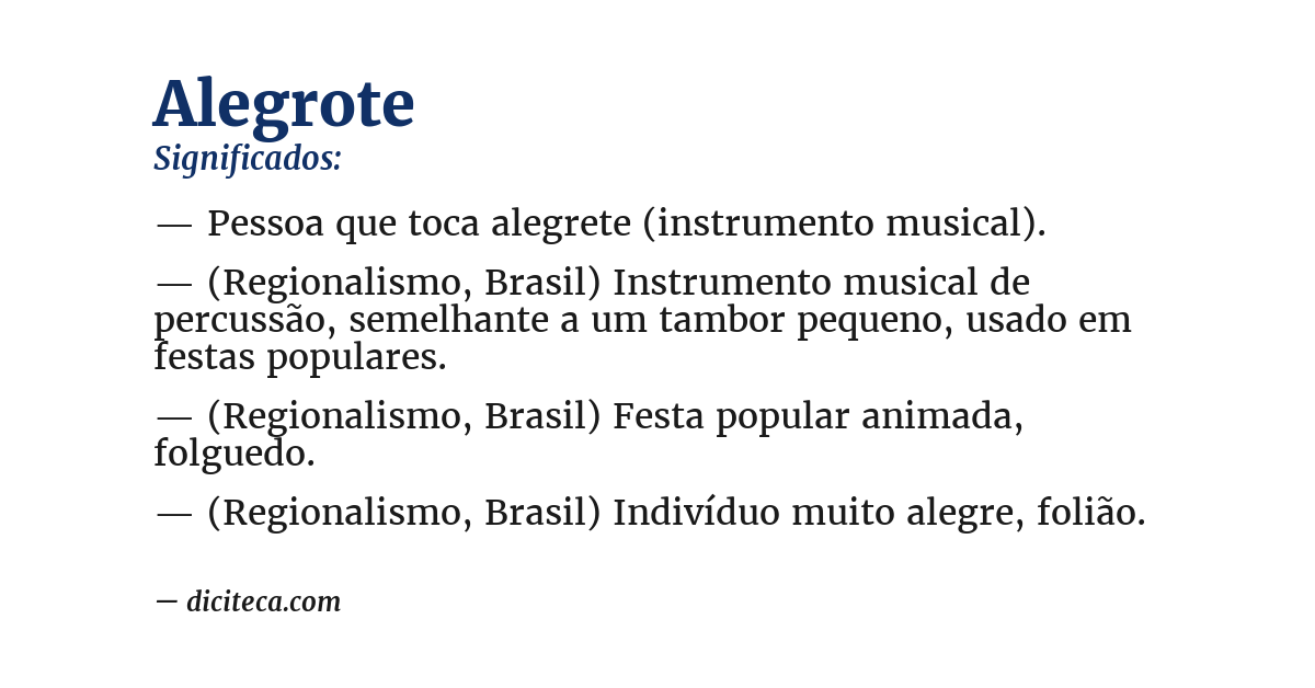Significado de alegrote