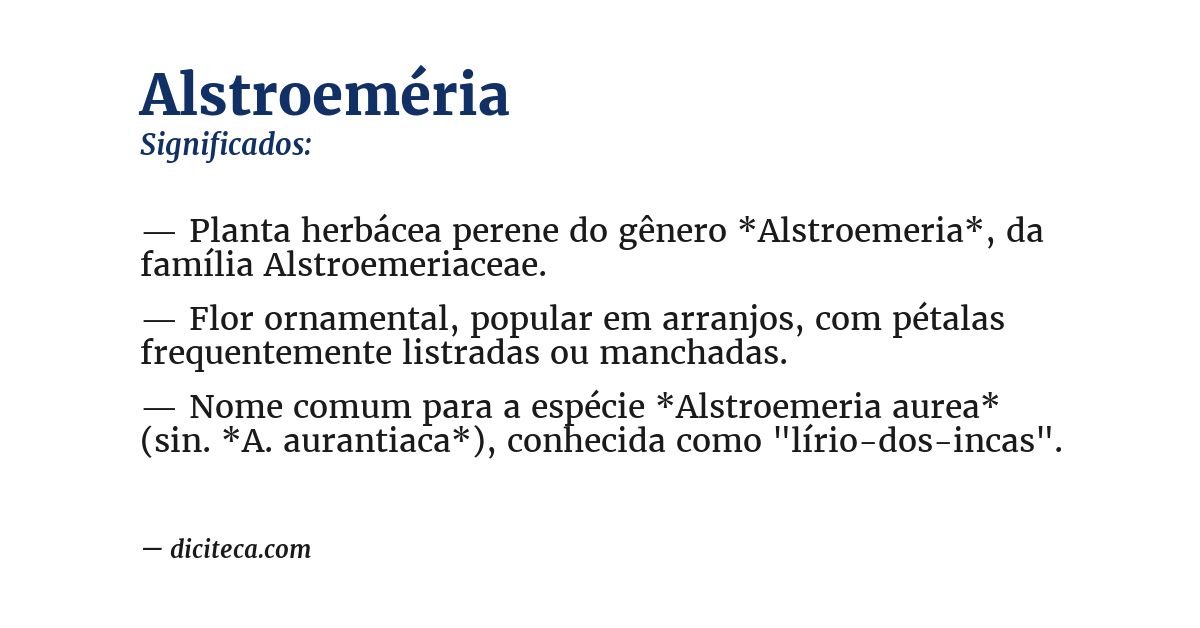 Significado de alstroeméria