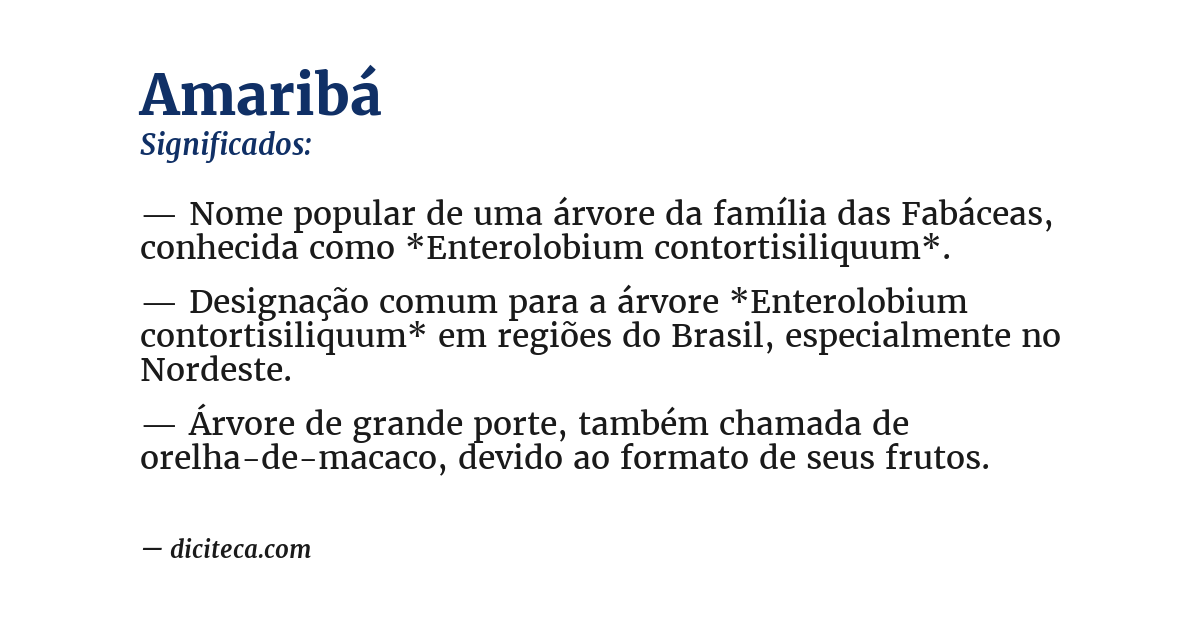 Significado de amaribá