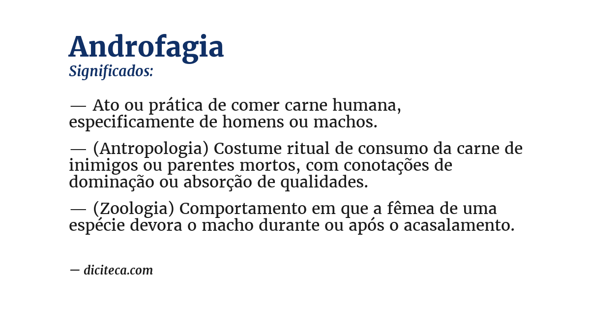 Significado de androfagia