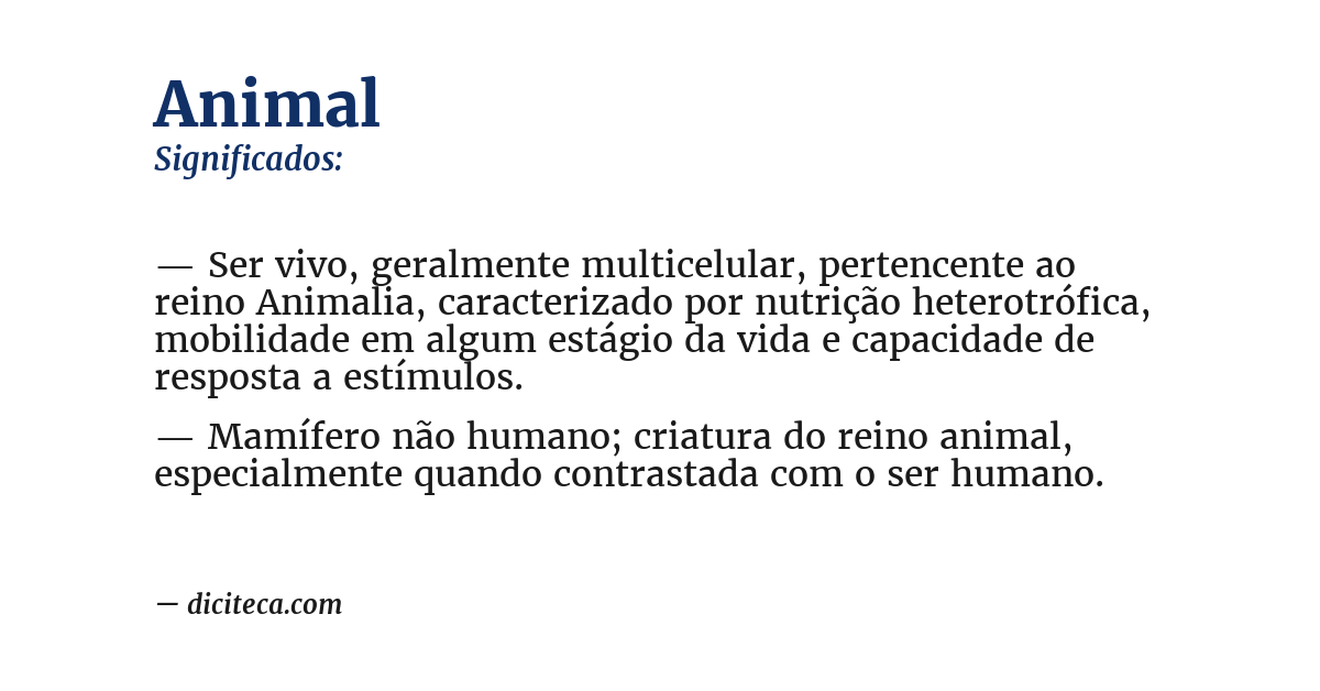 Significado de animal