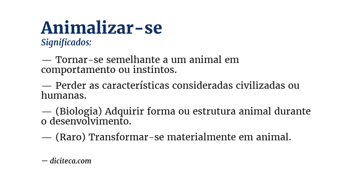 Significado de animalizar-se