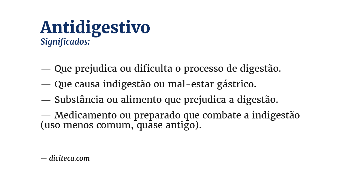 Significado de antidigestivo